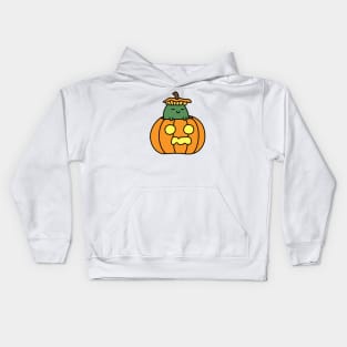 Pumpkin Zombie Cat Kids Hoodie